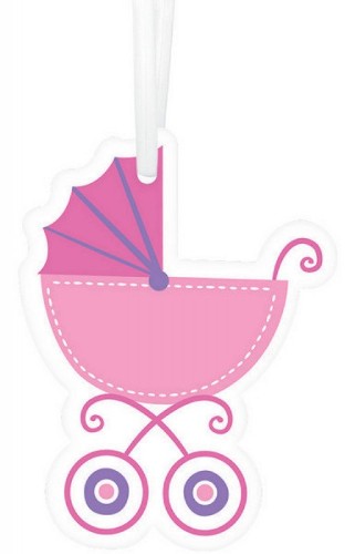 Vibrant pink paper tags with twist ties, ideal for gifts and crafts, pack of 25 units, eco-friendly and stylish.