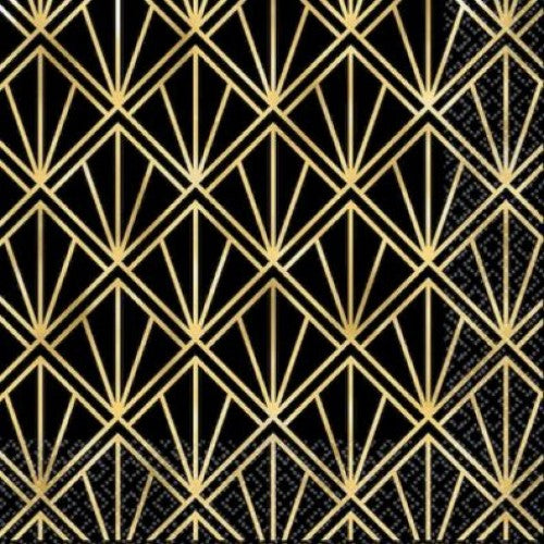 Elegant Glitz & Glam Lunch Napkins with hot stamp design, pack of 16, perfect for special occasions and everyday use.