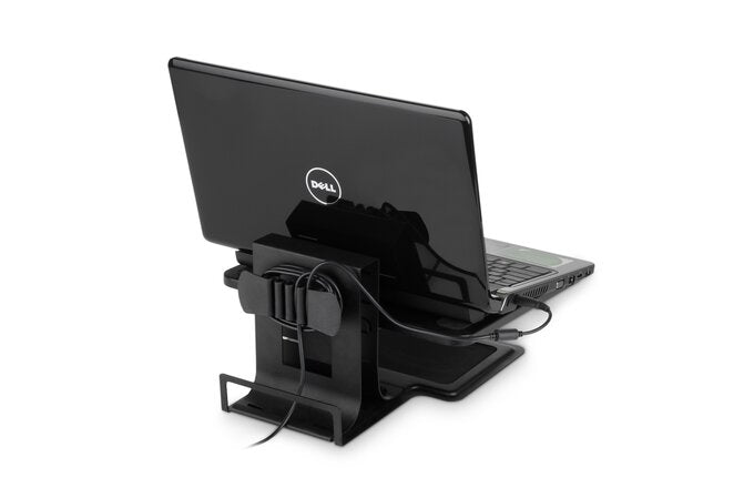 Kensington Smartfit Adjustable Laptop Stand: height-adjustable, metal design for 10-17 inch laptops, cable management, ergonomic support.