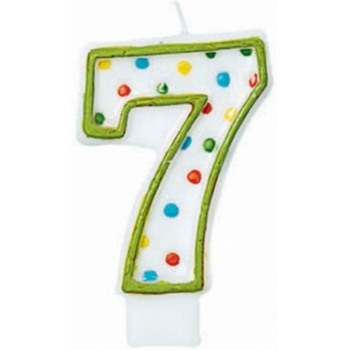 Polka Dots Flat Candle - #7: Stylish, decorative candle featuring playful polka dots, perfect for any occasion and home decor.