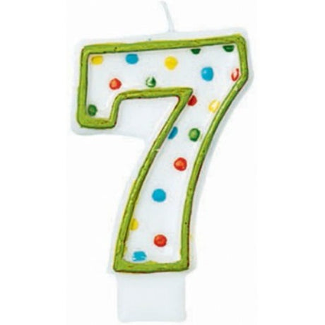 Polka Dots Flat Candle - #7: Stylish, decorative candle featuring playful polka dots, perfect for any occasion and home decor.