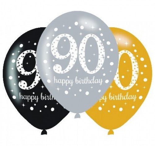 Vibrant 30cm latex balloons in a pack of 6, perfect for festive celebrations and party decorations.