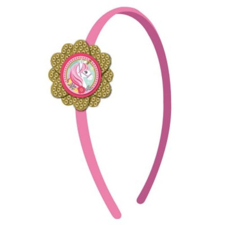 Vibrant Magical Unicorn Headband with horn and floral accents, perfect for kids, costume parties, and everyday whimsy.