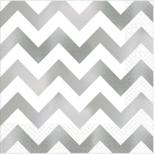 Elegant silver premium lunch napkins, 33cm x 33cm, pack of 16, perfect for upscale dining and easy cleanup.