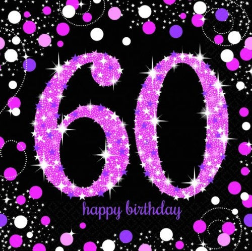 Pack of 16 pink lunch napkins, 33cm x 33cm, perfect for parties, absorbent, and stylish for any celebration.