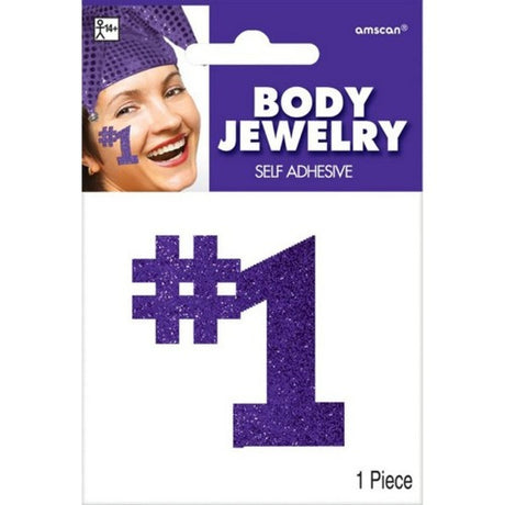 Vibrant purple body jewelry, 5" x 3.5", stylish accessory for piercings or festivals, exudes charm and sophistication.