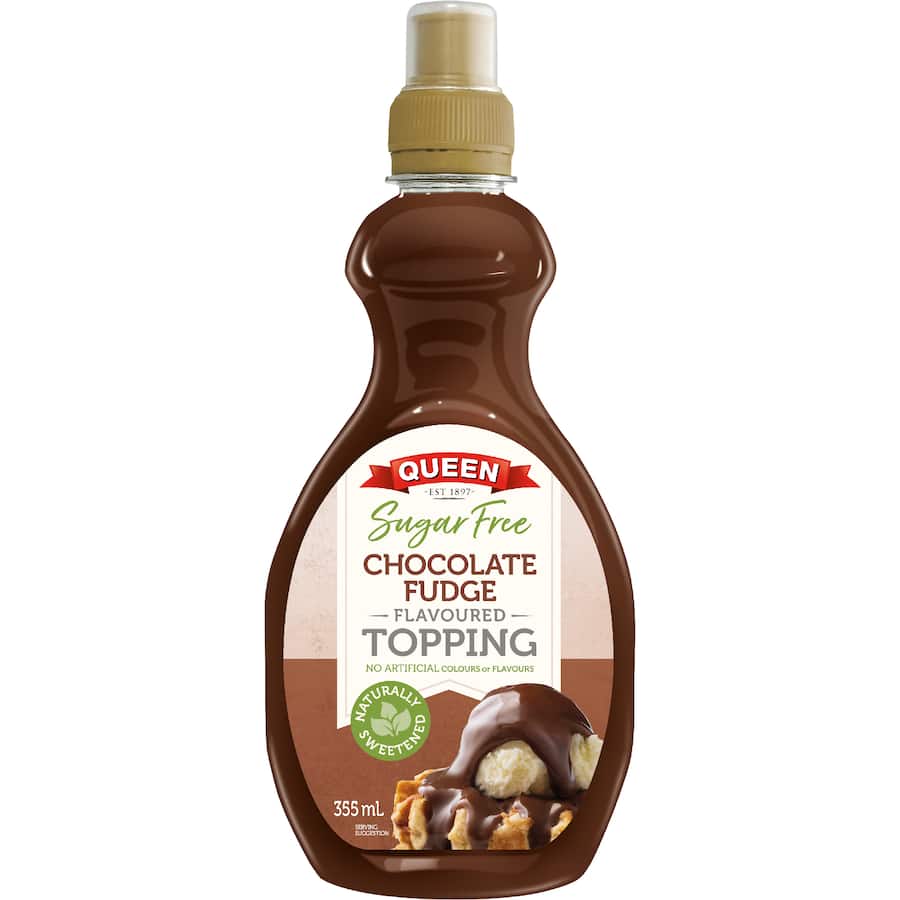 Queen Topping Chocolate Fudge Sugar Free - 355mL