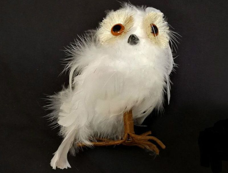Ornament - Medium Feathered Owl (Brown)