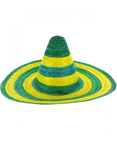 Australia-themed green and gold straw sombrero, perfect for celebrations and outdoor events.