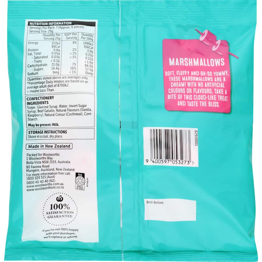 Woolworths Marshmallows  180g