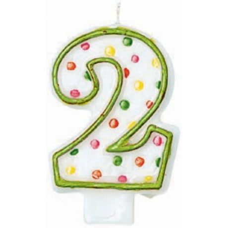 Charming Polka Dots Flat Candle - #2 in eco-friendly wax, perfect for decor and creating a cozy ambiance.