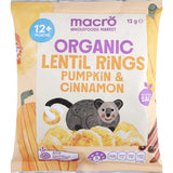 Macro Organic Lentil Rings Pumpkin & Cinnamon 12+ Months 12g