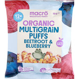Macro Organic Multigrain Puffs Beetroot Blueberry 12+ Months 30g