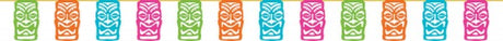 Vibrant 12-foot Tiki Flag Banner in paper, perfect for adding a tropical touch to parties and celebrations.