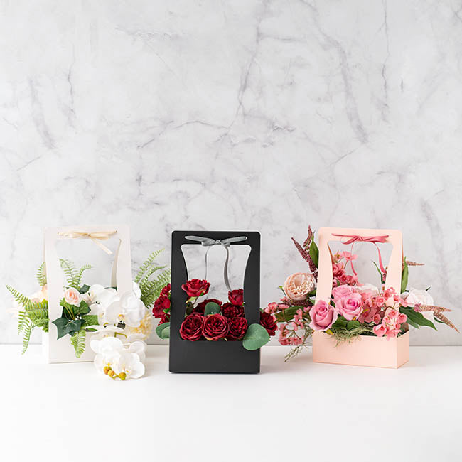Flower Carry Box 22x11.5x35.5cm White Pack 5