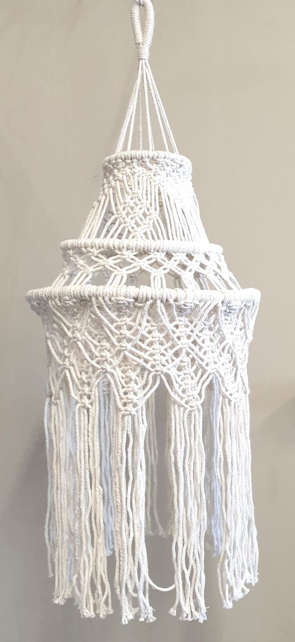 Macrame 3 Tier Lamp Shade