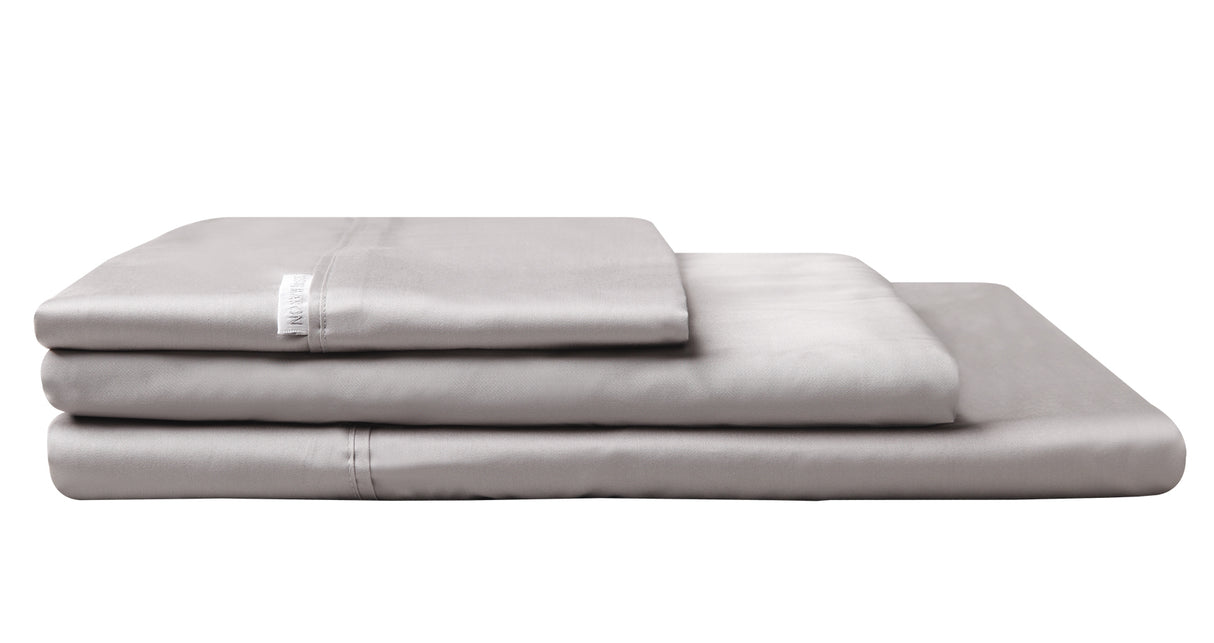 Double Sheet Set - Logan And Mason 400TC Egyptian Cotton Sateen (Pewter)