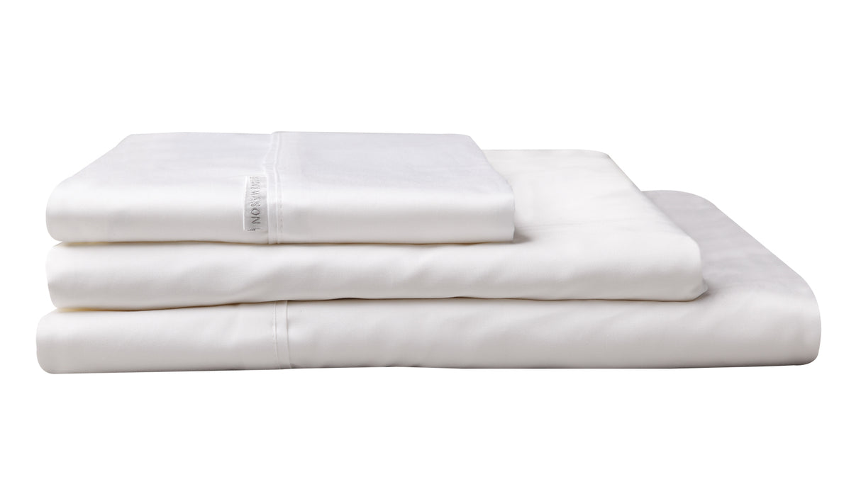 Californian King Sheet Set - Logan And Mason 400TC Egyptian Cotton Sateen  Deluxe (White)