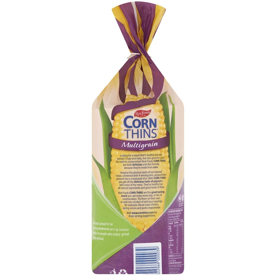 Real Foods Corn Thins Crispbread Multigrain Bag 150g
