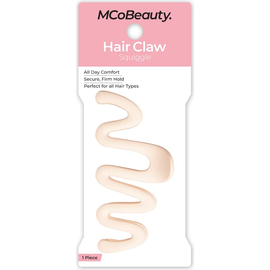 Mcobeauty Hair Claw Squiggle Blush Nude - 1ea