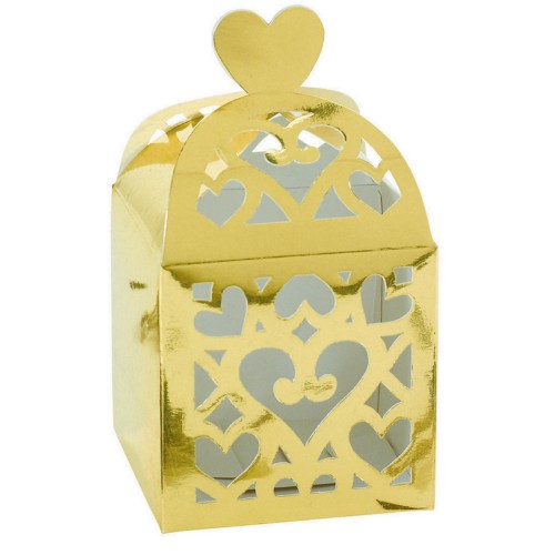 Lantern Paper Favor Box - Gold - Pack of 50