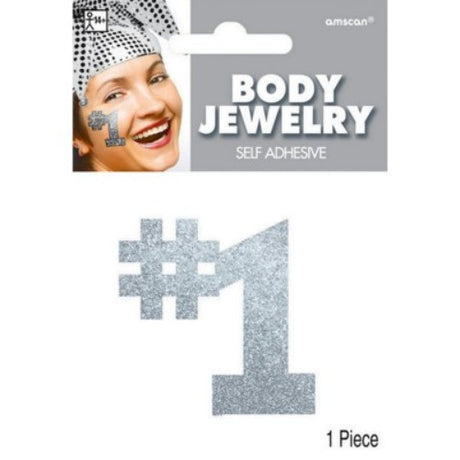 Elegant silver body jewelry measuring 5" x 3.5" for a stylish body adornment.
