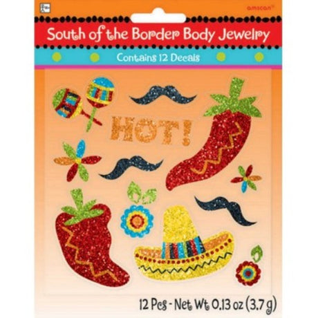 Vibrant body jewelry inspired by Latin culture, featuring unique belly button rings, nose rings, and eclectic earrings.