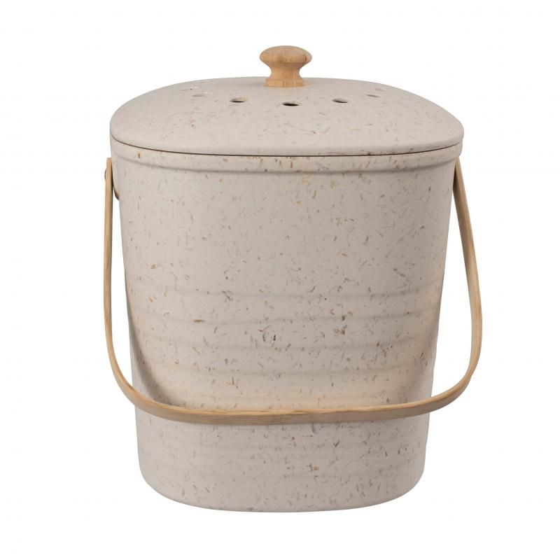 Avanti Bamboo Square Compost Bin White