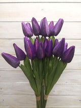 Artificial Flower Bundle - Tulip x 7 (Purple)