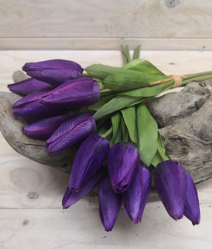 Artificial Flower Bundle - Tulip x 7 (Purple)
