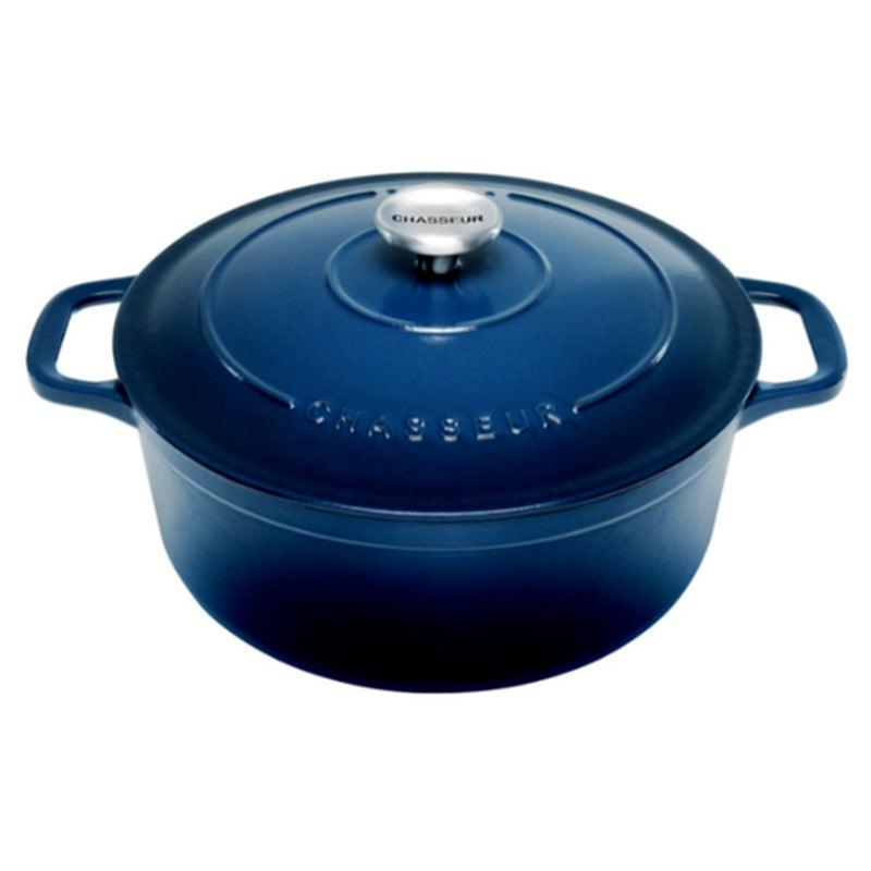 Chasseur Round French Oven Liquorice Blue