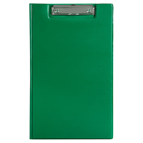 Pack of 20 Marbig green clipfolders with durable wire clips and clear labeling pockets for efficient document organization.