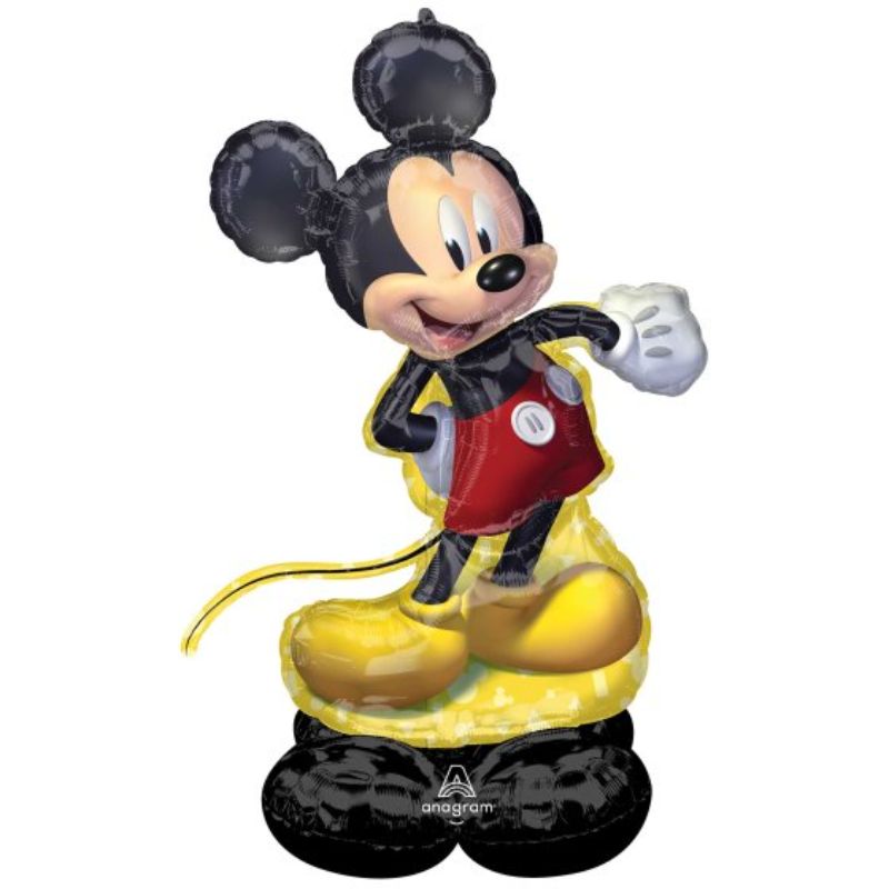 AirLoonz Mickey Mouse Forever balloon, 83cm x 132cm, vibrant design for parties and celebrations, includes straw for easy inflation.