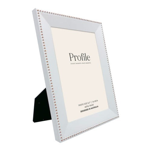 Profile - Noble White Rose Gold Metal Photo Frame - 5x7in (13x18cm)