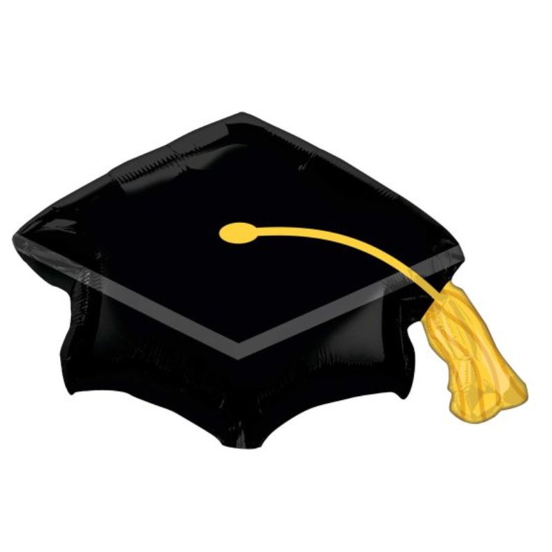 SuperShape Black Grad Cap