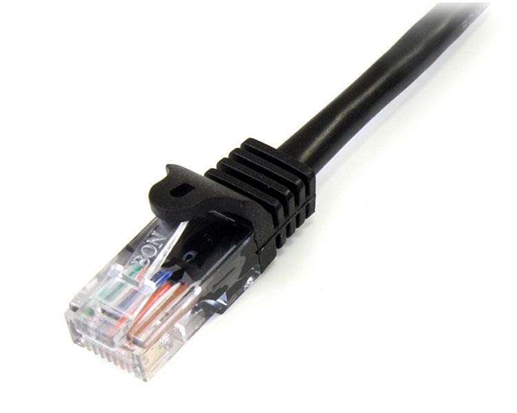 Premium 5m Cat5e Ethernet Patch Cable with Snagless RJ45 Connectors - Black