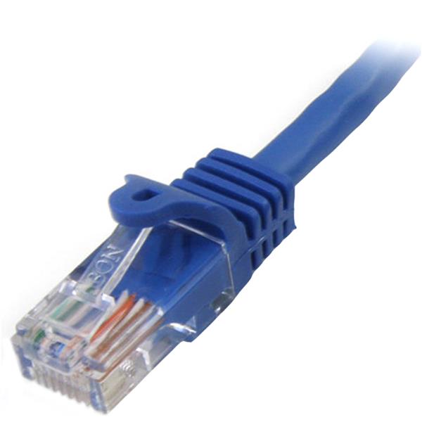 High-Speed Cat5e Ethernet Patch Cable 7m with Snagless RJ45 Connectors - Blue Color