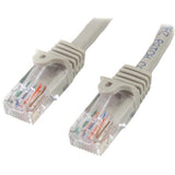 High-performance 0.5m gray Cat5e Ethernet cable with snagless RJ45 connectors for reliable short-distance network connections.