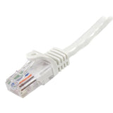 High-Performance 0.5m Cat5e Ethernet Patch Cable - Snagless RJ45 Connectors, White