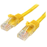 High-Speed Cat5e Patch Cable 1m with Snagless RJ45 Connectors - Durable Yellow Ethernet Cable