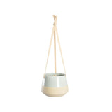 Vase /Planter - Ceramic Dolomite Hanging Pot Duo Sage