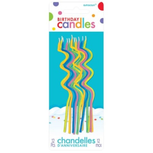 Pack of 12 Skinny Coil Candles, 10-inch elegant taper candles for cozy ambiance and stylish decor.