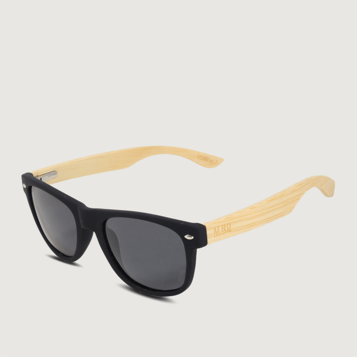 Moana Road - Wooden Arms Sunglasses - 50/50s - Black w/ Black Lens