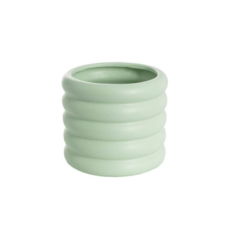 Vase / Planter - Ceramic Beehive Pastel Matte Soft Green