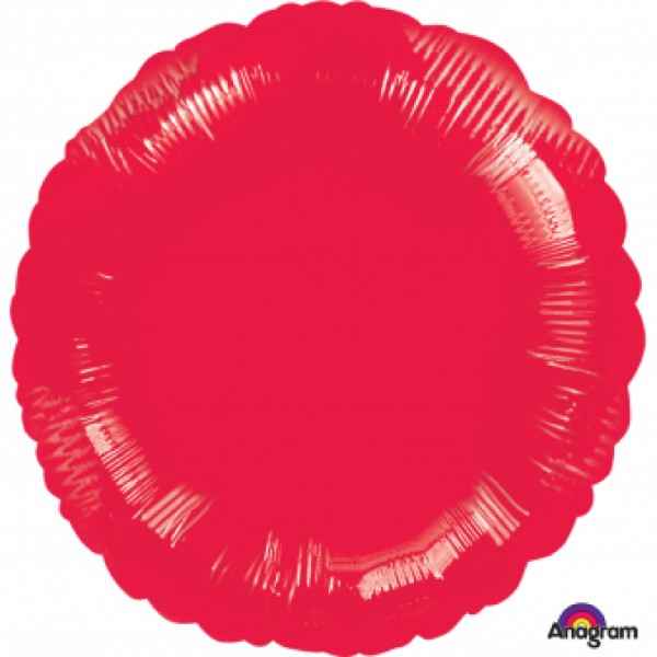 Foil Balloon - Self Sealing Standard Circle Hx Metallic (Red)