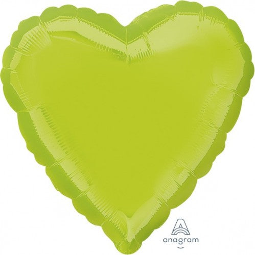 Standard Heart Balloon  Hx Kiwi Green 45cm