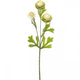 Artificial Flower - Ranunculus Spray Cream/Green