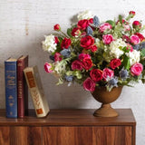 Artificial Flower - Tea Rose Spray Red 65cm