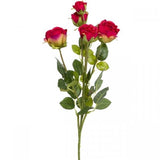 Artificial Flower - Tea Rose Spray Red 65cm
