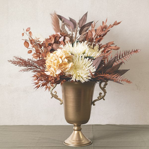 Elegant 65cm faux coix seed grass spray in almond, ideal for low-maintenance decor in homes or events.